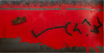 Carlo Ramous dipinto 1970 manifesto 100x204
