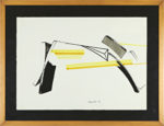 Carlo Ramous dipinto 1984 senzatitolo 35x50
